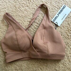 Girlfriend Collective Cassandra V-neck Bra in 'Route'